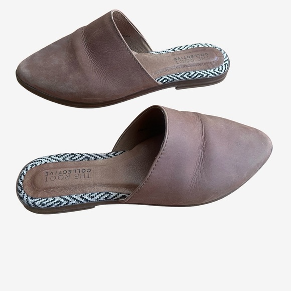 The Root Collective Brown Chestnut Leather Lilli Mules ECO Friendly Anthro Sz 9 - Picture 3 of 6